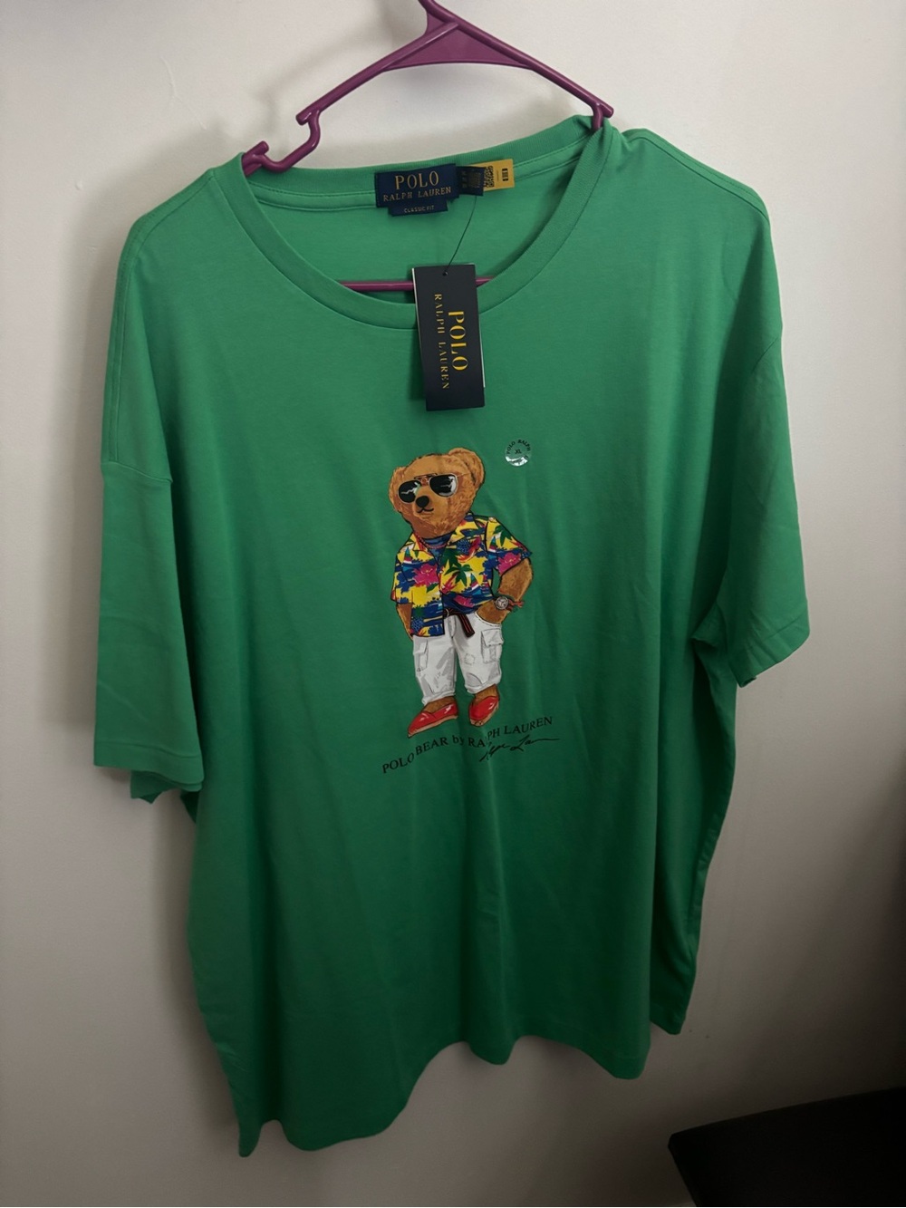 Polo by Ralph Lauren Green T-Shirt with Bear Graphic